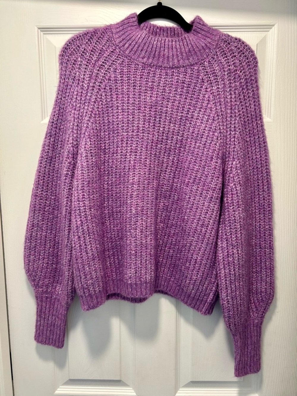 Sincerely Jules Lavender Ribbed Mock Neck Sweater